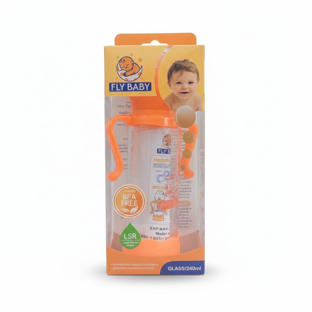 فلاي بيبي ببرونة زجاج 240مل