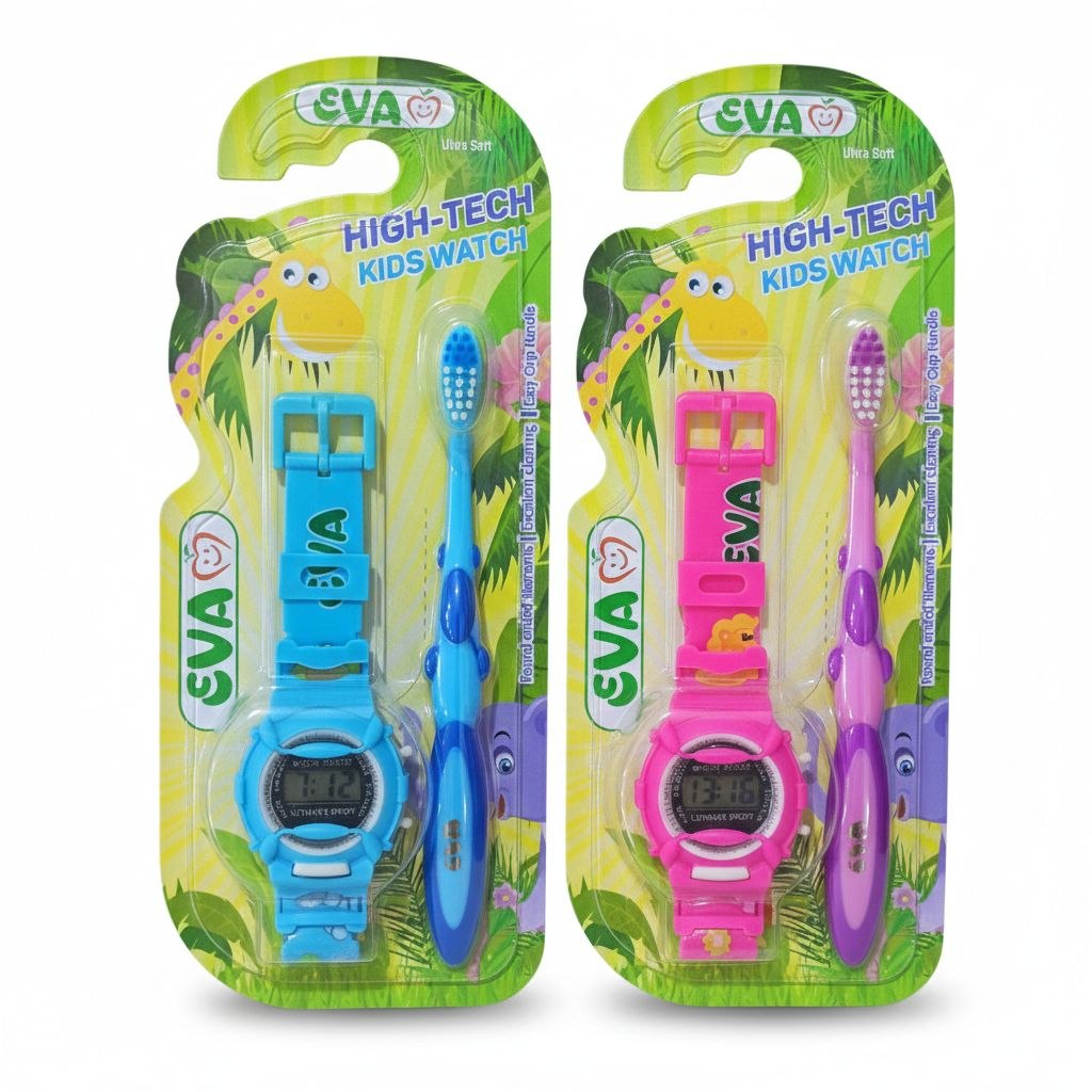 فرشة اسنان اطفال ايفا +ساعه