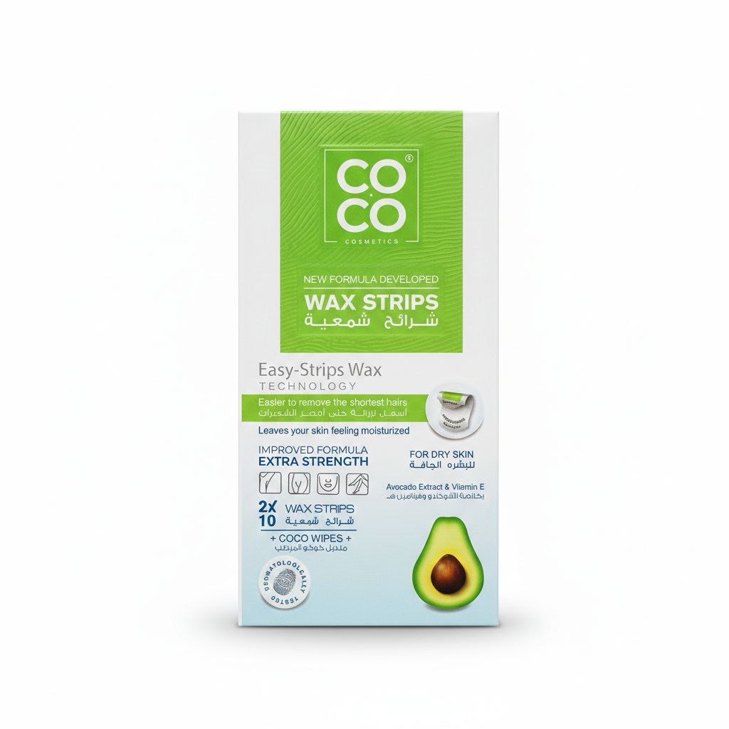 كوكو واكس شرائح شمعيه (للبشرة الجافه)