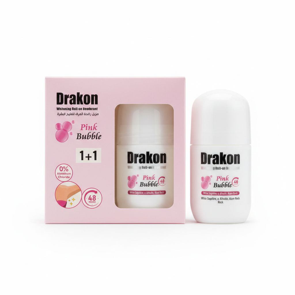 دراكون رول اون بينك فاتح 1+1 / 50مل(بينك بابل)